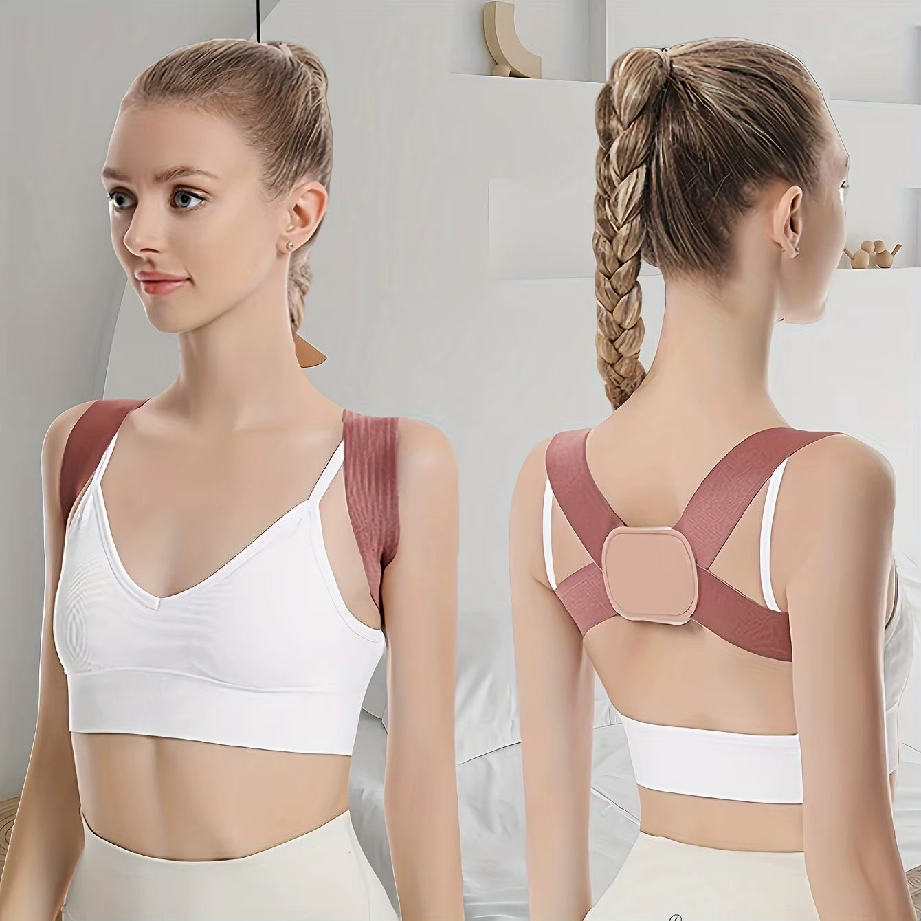 Ladies' Breathable Invisible Posture Corrector - Fashionable and Comfortable Back Support Accessory