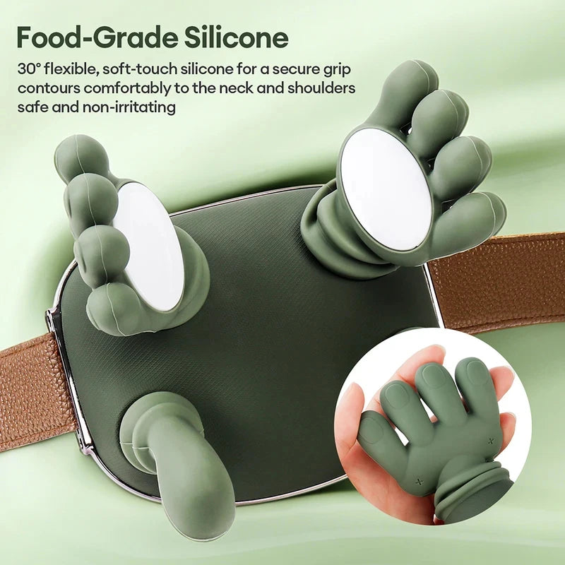 Wireless Bionic Finger Neck Shoulder Massager Shawl, Brushless Motor Deep Tissue Kneading Massager for Cervical Trapezius Pain R