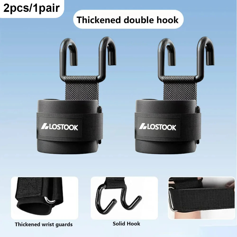 1/2Pcs Pull-Up Assist Hook Fitness Wrist Strap-Perfect for Weightlifting Pull-Up and Strength Training Aids to Prevent Slipping