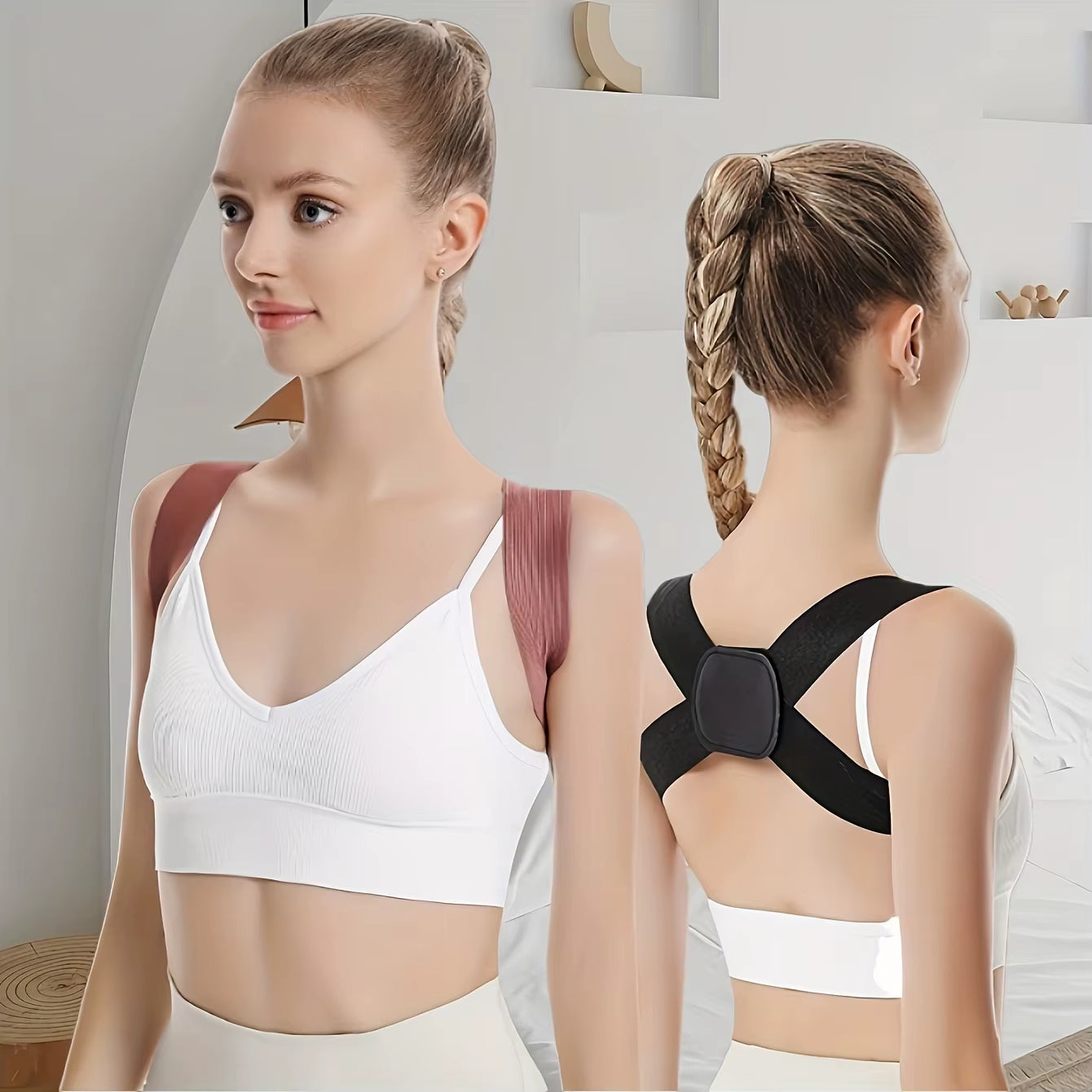 Ladies' Breathable Invisible Posture Corrector - Fashionable and Comfortable Back Support Accessory