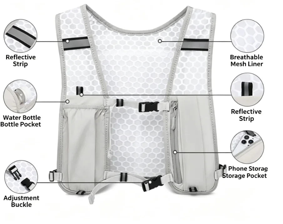 Chaleco de running reflectivo